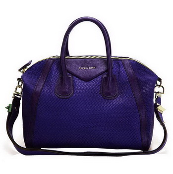 2013 Replica Givenchy Weave Embossed Antigona Bag Calf Leather 9981 Purple